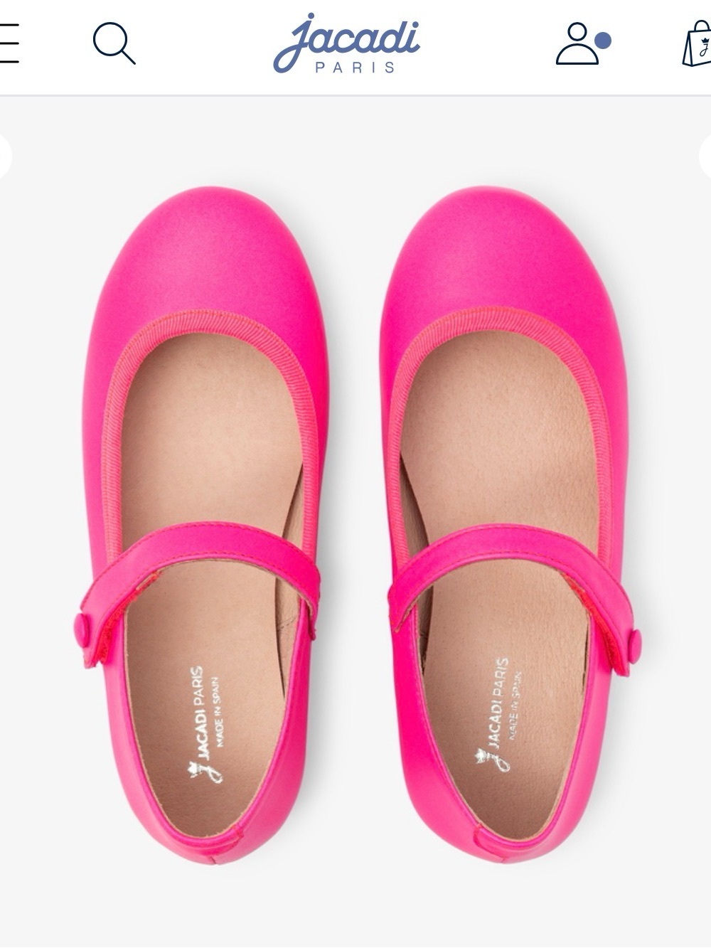 Jacadi Bright Pink Mary Jane Dress Shoes for Kids